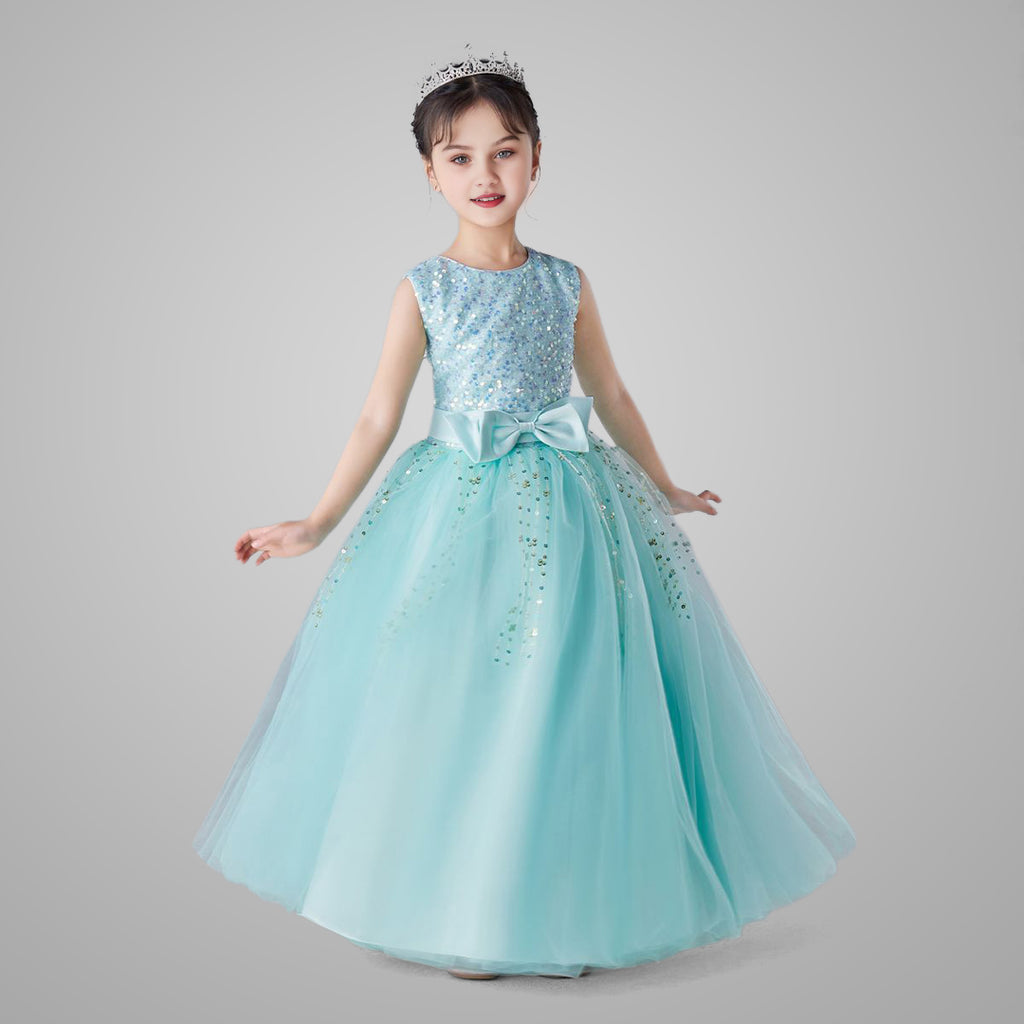 Girls Sleeveless Embellished Party Wear Dress Party Dresses