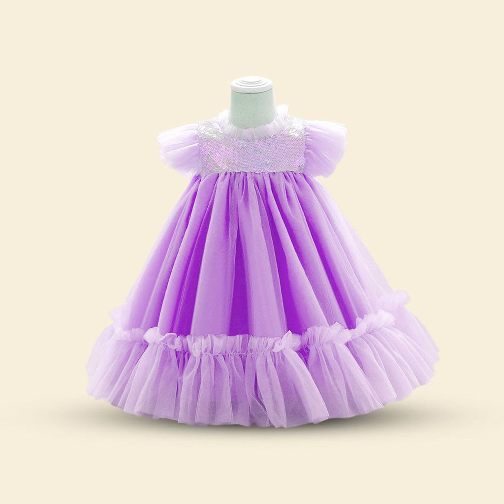 Girls Sequins Empire Line Party Dress Party Dresses Violet 1-2 Y 