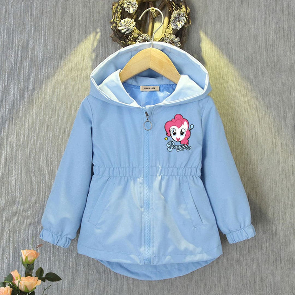 Girls Hooded Puffer Jacket Coats & Jackets Blue 1-2 Y 