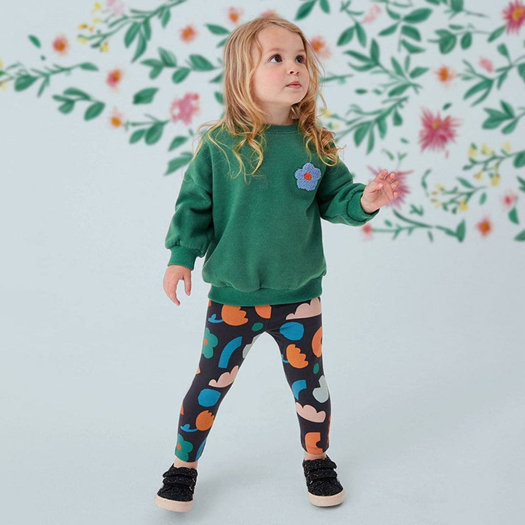 Girls Sweat Shirt with Applique Sweatshirts & Hoodies Green 1-2 Y 