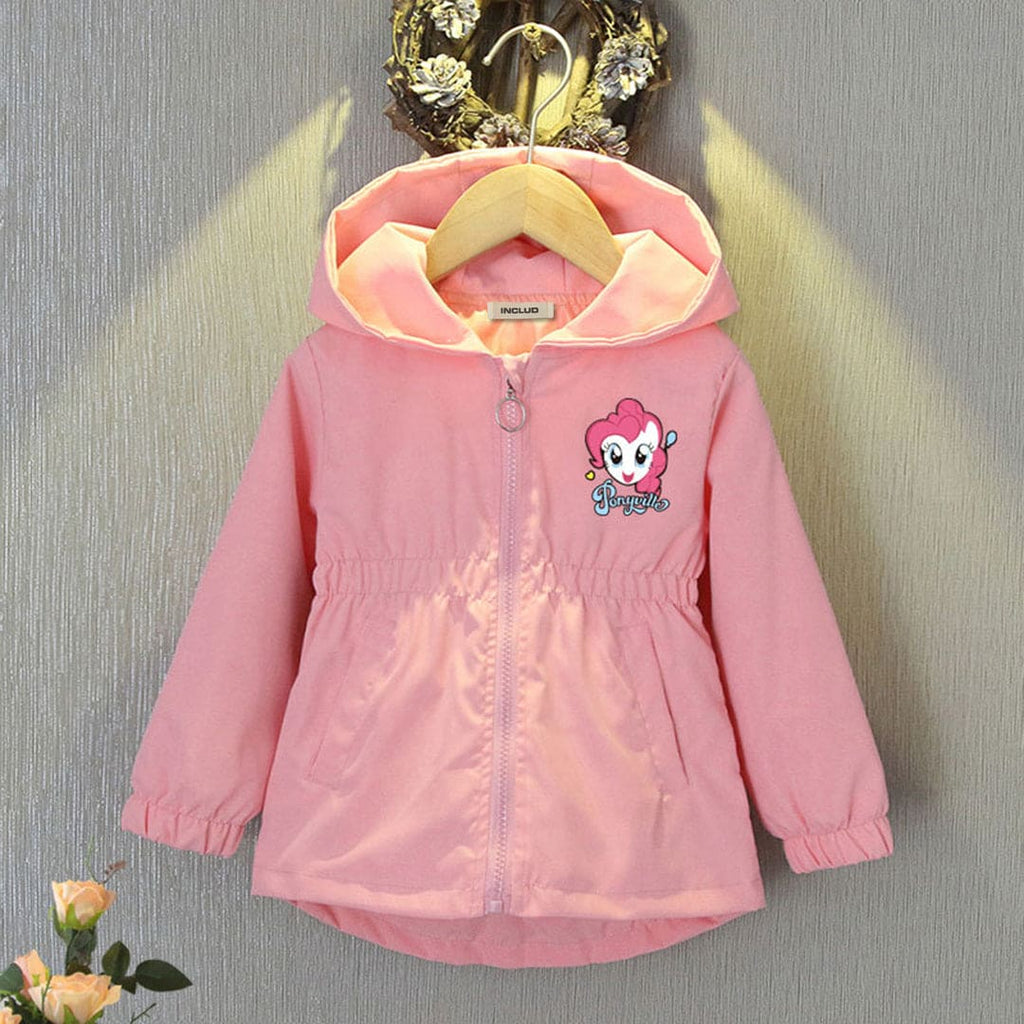 Girls Hooded Puffer Jacket Coats & Jackets Pink 1-2 Y 