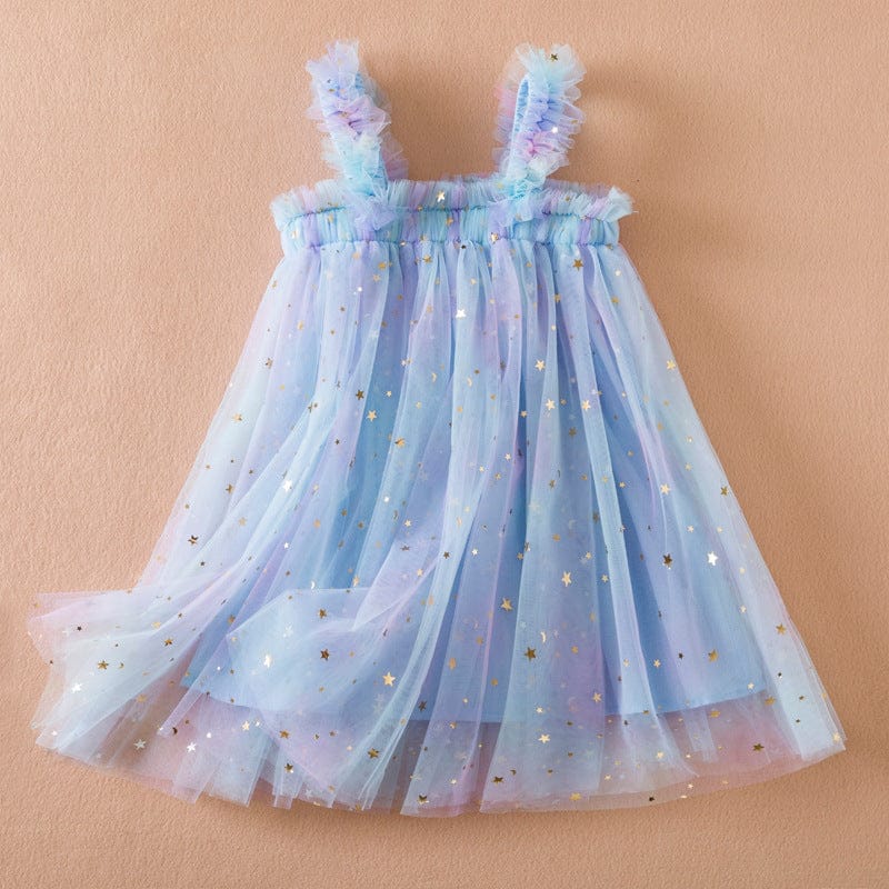 Girls Sleeveless Casual Dresses Casual Dresses Blue 1-2 Y 