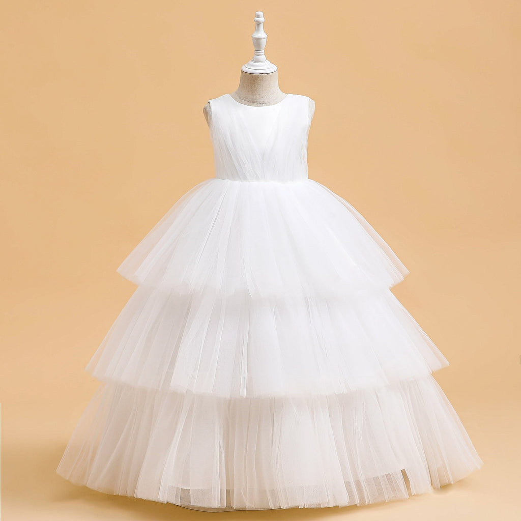 Party Wear Dress Casual Dresses White 6-7 Y 