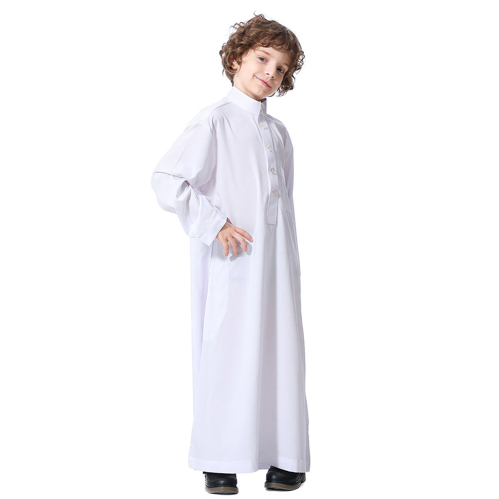 Boys Solid A-line Robe Sets White 4-5 Y 