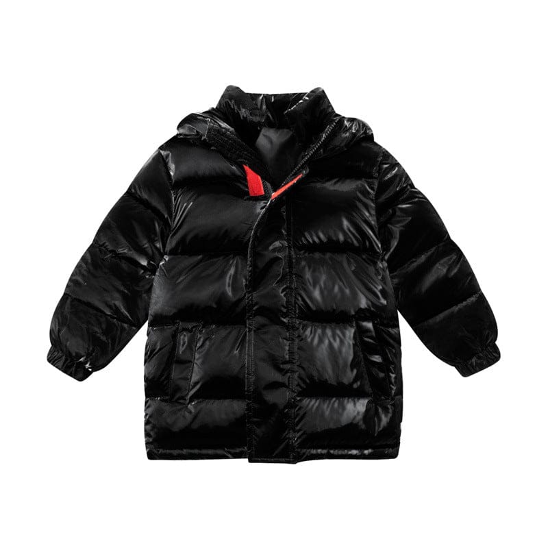 Boys Grey Hooded Solid Solid Long Sleeves Bomber Coats & Jackets Black 2-3 Y 