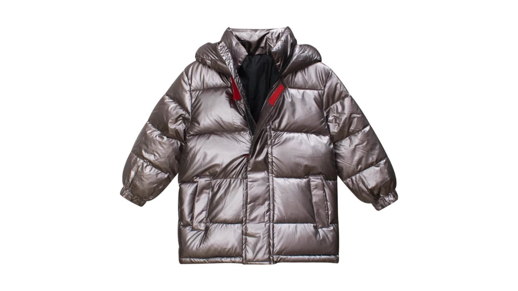 Boys Grey Hooded Solid Solid Long Sleeves Bomber Coats & Jackets   