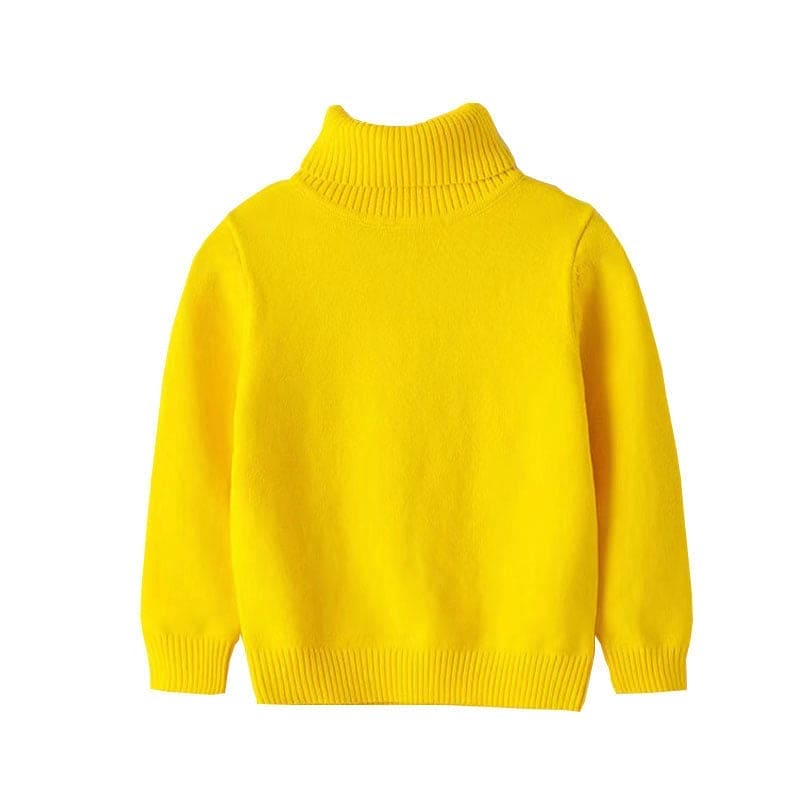 Girls High Neck Sweater Sweaters & Cardigans Yellow 4-5 Y