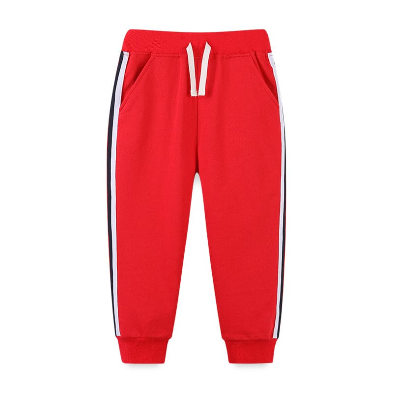 Boys Knitted Jogger with Side Stripes Trackpants & Joggers Orange 1-2 Y 