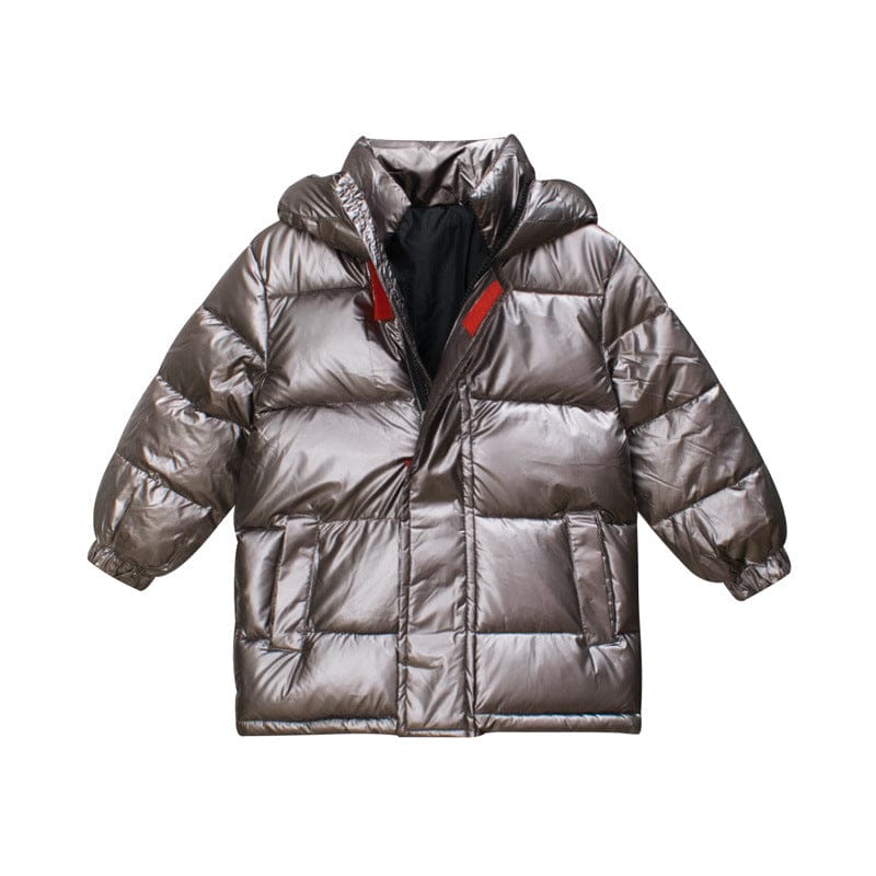 Boys Grey Hooded Solid Solid Long Sleeves Bomber Coats & Jackets Grey 2-3 Y 