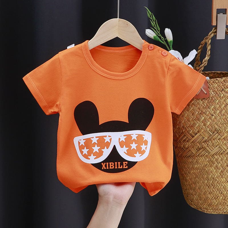 Boys Printed Short Sleeves T-shirt Tshirts Style 4 2-3 Y