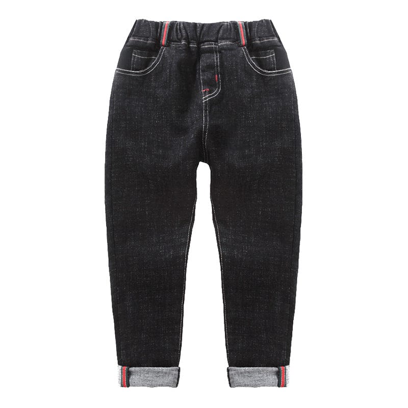 Boys Denim with Red Loops Jeans Black 4-5 Y 