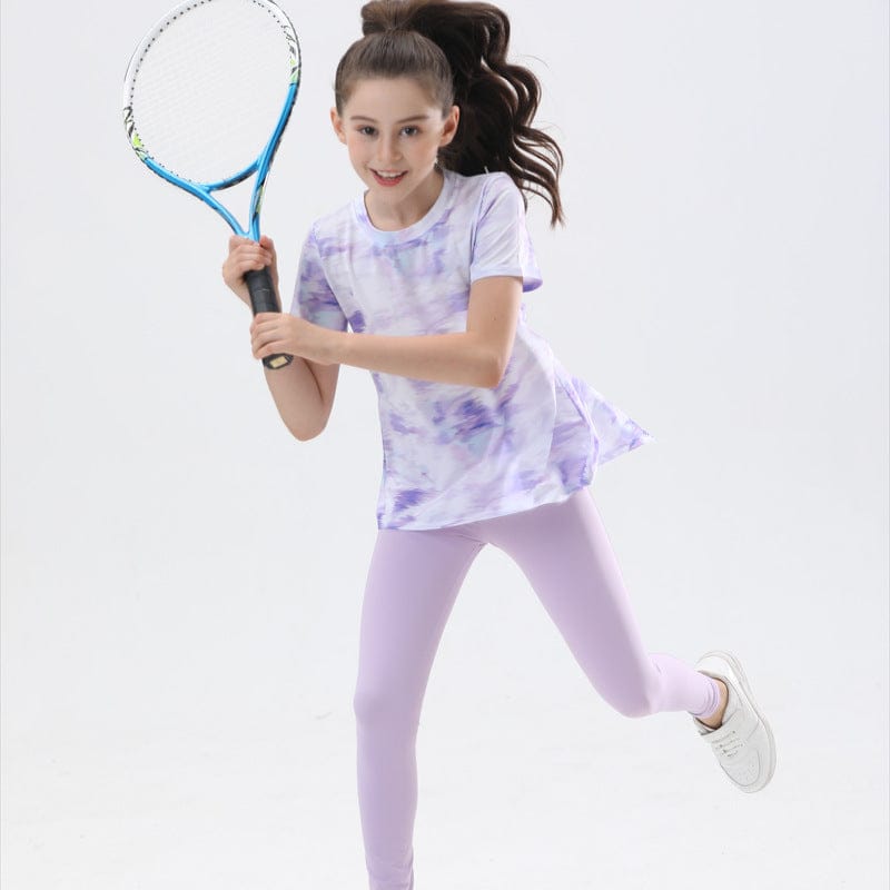 Girls Running Two Piece Set Sports Sets Style 3 4-5 Y 