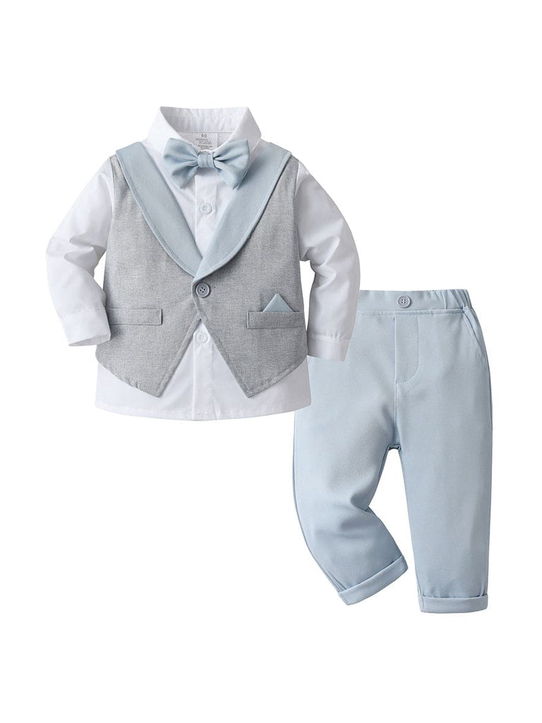 Boys Shirt with Trousers & Waistcoat 3pc Set 3 pc. Sets Gray 1-2 Y 