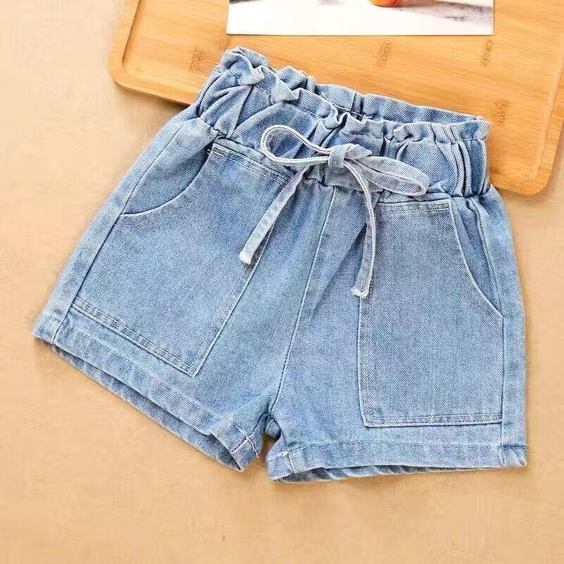 Denim Shorts With Applique Shorts Tie Knot 2-3 Y 
