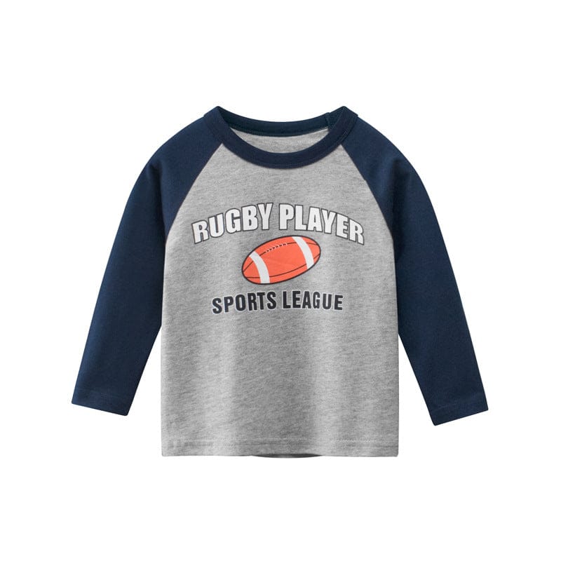 Boys Navy Blue Long Sleeves Printed Sweatshirt Sweatshirts & Hoodies Navy 1-2 Y