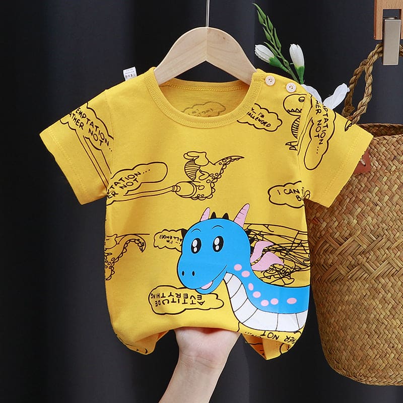 Boys Printed Short Sleeves T-shirt Tshirts Style 8 2-3 Y