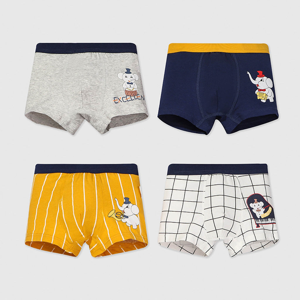 Boys 4 Piece Boxer Shorts Briefs Style 5 4-5 Y 