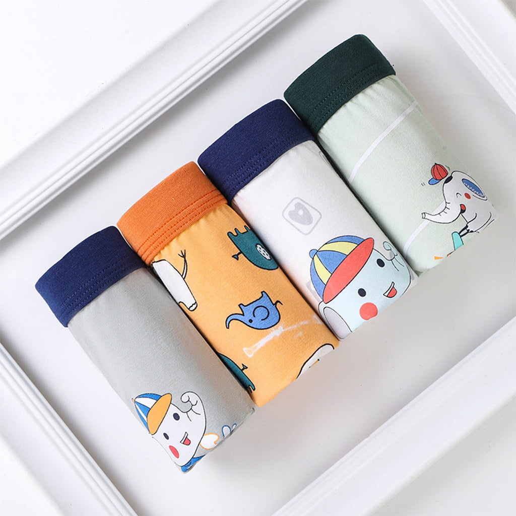 Boys 4 Piece Boxer Shorts Briefs Style 4 4-5 Y 