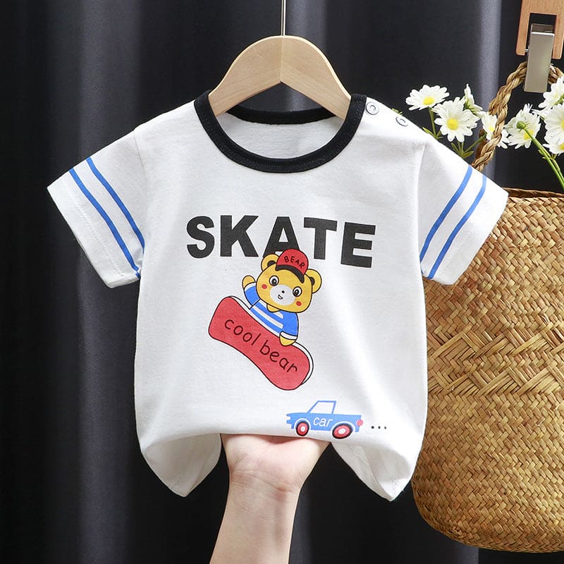 Boys Printed Short Sleeves T-shirt Tshirts Style 13 2-3 Y