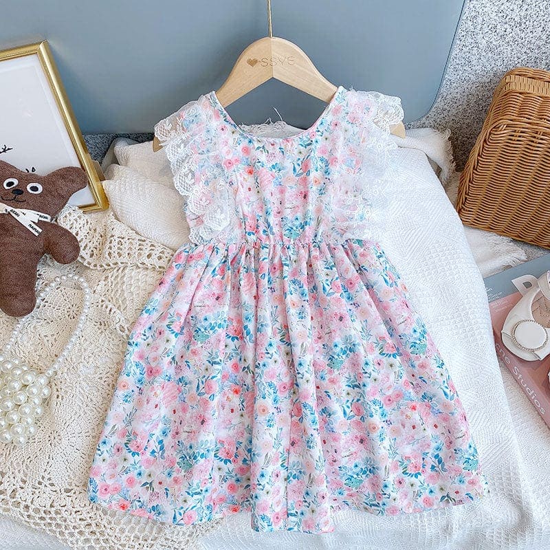 Girls Floral Print Casual Dresses Casual Dresses Multicolor 1-2 Y 