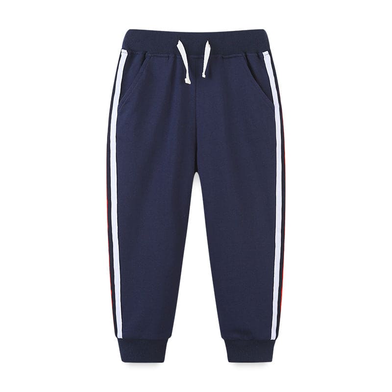 Boys Knitted Jogger with Side Stripes Trackpants & Joggers Navy 1-2 Y 
