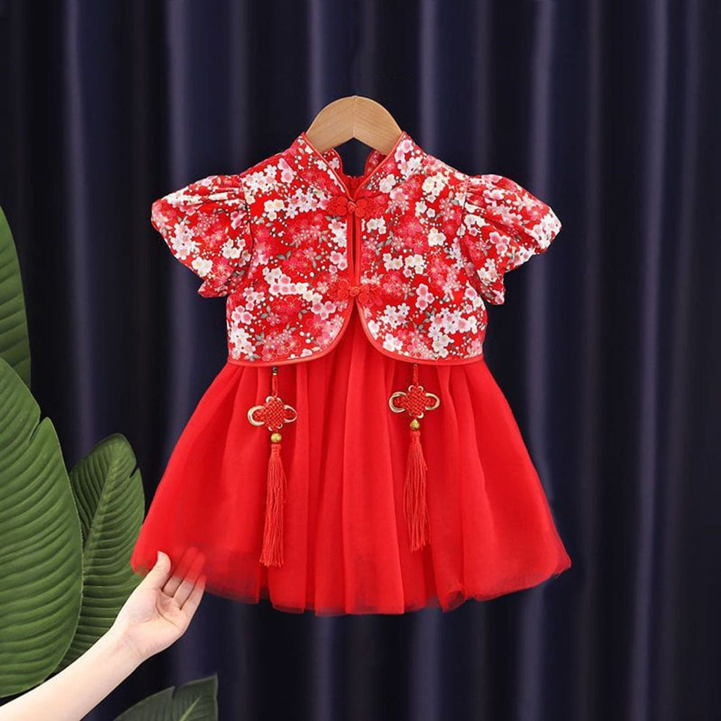 Girls Embroidered Tulle Party Dress Casual Dresses Style 2 1-2 Y 