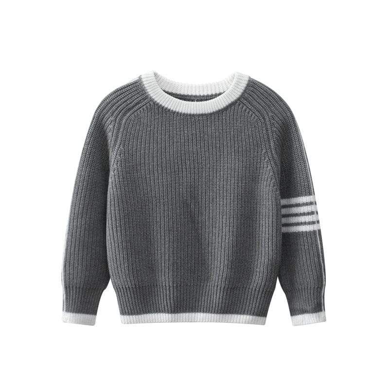 Boys Navy Blue Long Sleeves Solid Sweatshirt Sweatshirts & Hoodies Grey 1-2 Y
