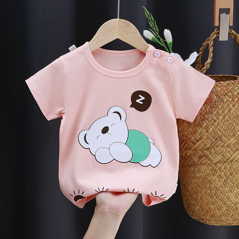 Boys Printed Short Sleeves T-shirt Tshirts Style 2 2-3 Y